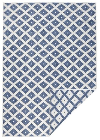 Binnen & Buiten Omkeerbaar vloerkleed - Nizza Blauw/Crème - 160 X 230 CM