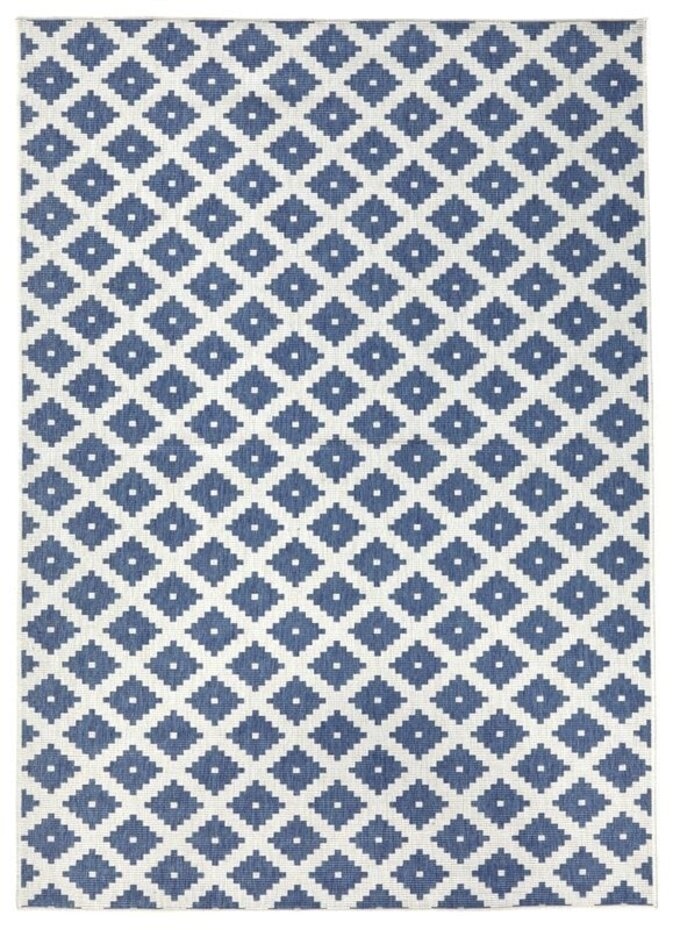 Binnen & Buiten Omkeerbaar vloerkleed - Nizza Blauw/Crème - 160 X 230 CM