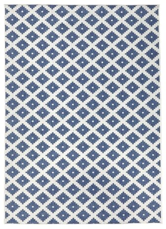 Binnen & Buiten Omkeerbaar vloerkleed - Nizza Blauw/Crème - 160 X 230 CM