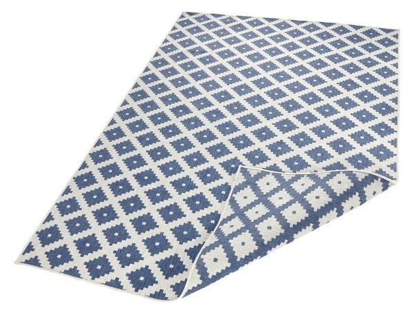 Binnen & Buiten Omkeerbaar vloerkleed - Nizza Blauw/Crème - 160 X 230 CM