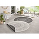 Rond Binnen & Buitenkleed Omkeerbaar - Porto Zwart/Crème - Ø 140 CM Rond Binnen & Buitenkleed Omkeerbaar - Porto Zwart/Crème - Ø 140 CM