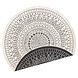 Rond Binnen & Buitenkleed Omkeerbaar - Porto Zwart/Crème - Ø 140 CM Rond Binnen & Buitenkleed Omkeerbaar - Porto Zwart/Crème - Ø 140 CM