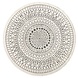 Rond Binnen & Buitenkleed Omkeerbaar - Porto Zwart/Crème - Ø 140 CM Rond Binnen & Buitenkleed Omkeerbaar - Porto Zwart/Crème - Ø 140 CM