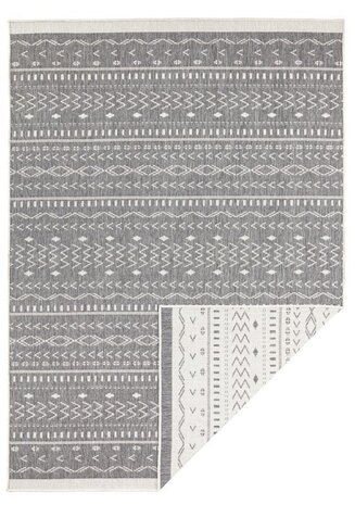 Binnen & Buitenkleed Omkeerbaar - Kuba Grijs/Crème - 160 X 230 CM