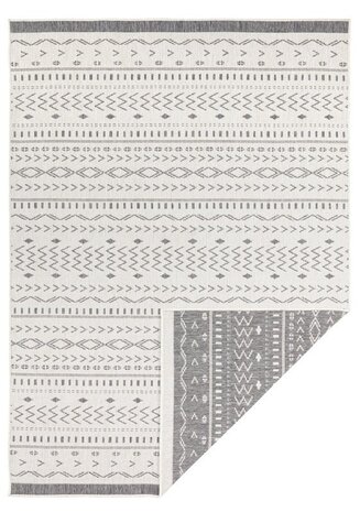 Binnen & Buitenkleed Omkeerbaar - Kuba Grijs/Crème - 160 X 230 CM