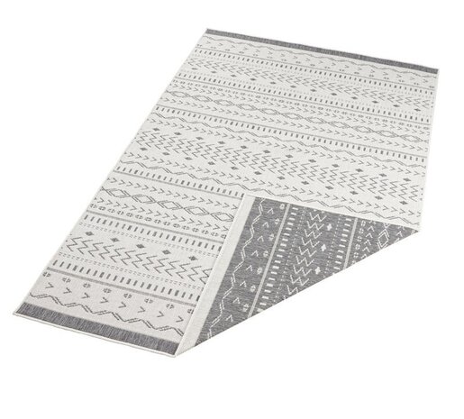 Binnen & Buitenkleed Omkeerbaar - Kuba Grijs/Crème - 160 X 230 CM