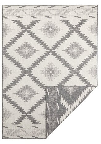 Binnen & Buitenkleed Omkeerbaar - Malibu Grijs/Crème - 160 X 230 CM