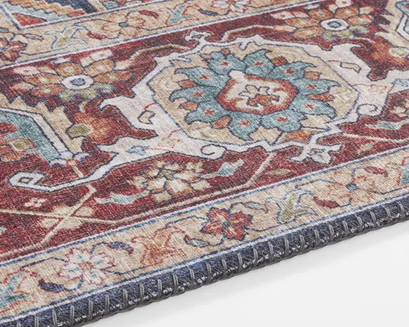 Vintage vloerkleed - Oriental Sylla Donkerblauw/Rood - 120 X 160 CM