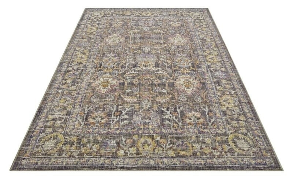 Vintage Binnen- En Buitenkleed - Luxor Grijs / Multi - 240 X 340 CM