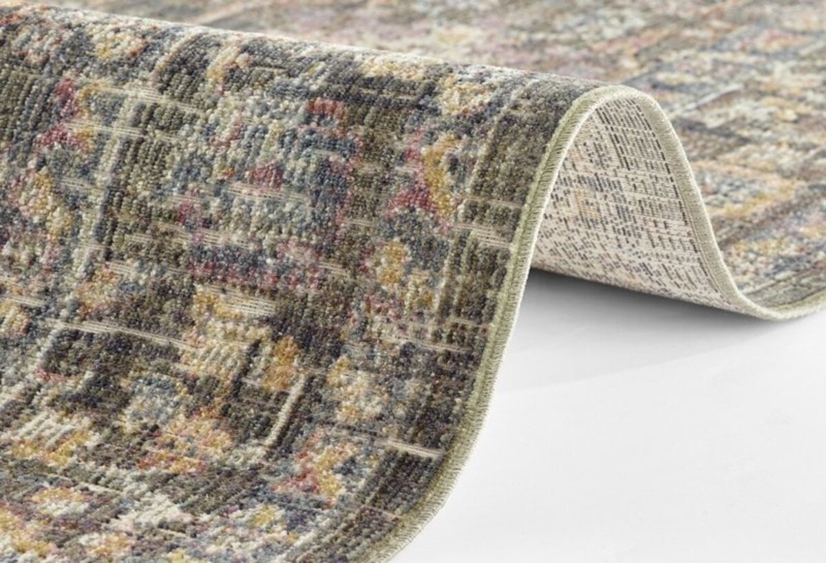 Vintage Binnen- En Buitenkleed - Luxor Grijs / Multi - 240 X 340 CM