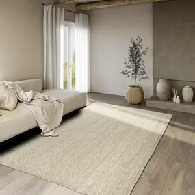 Jute vloerkleed - Rosalie Naturel/Crème - 160 X 230 CM