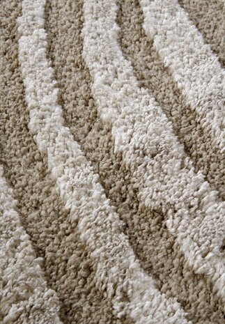 Elle Decoration - Gallery - Hoogpolig vloerkleed - Pigment - Beige - 160 X 235 CM
