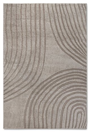 Elle Decoration - Gallery - Hoogpolig vloerkleed - Pigment - Beige - 160 X 235 CM