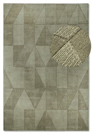 Wollen vloerkleed - Ursule Groen - 160x230 cm