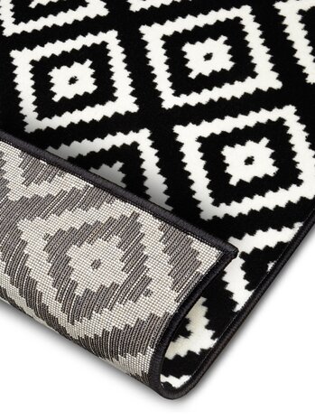 Geometrisch vloerkleed - Diamond Zwart/Wit - 200x290 cm