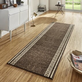 Moderne loper - Casa Bruin/Wit - 80x500 cm
