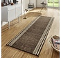 Moderne loper - Casa Bruin/Wit - 80x500 cm