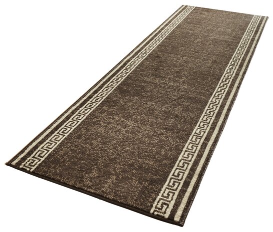 Moderne loper - Casa Bruin/Wit - 80x500 cm