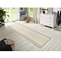 Laagpolig Loper - Band Crème - 80x250 cm