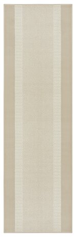 Laagpolig Loper - Band Crème - 80x250 cm