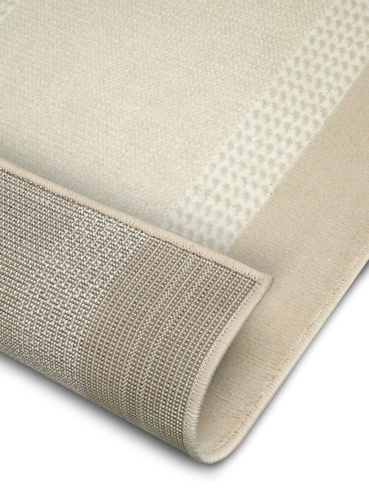 Laagpolig Loper - Band Crème - 80x250 cm