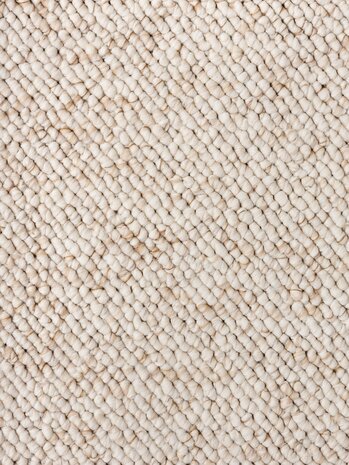 Laagpolig vloerkleed - Rocco Bolletjes Crème - 80x240 cm
