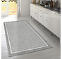 Binnen & Buitenkleed - Vloerkleed Bruliza - Lijstmotief / Kader - Grijs - 200x290 cm