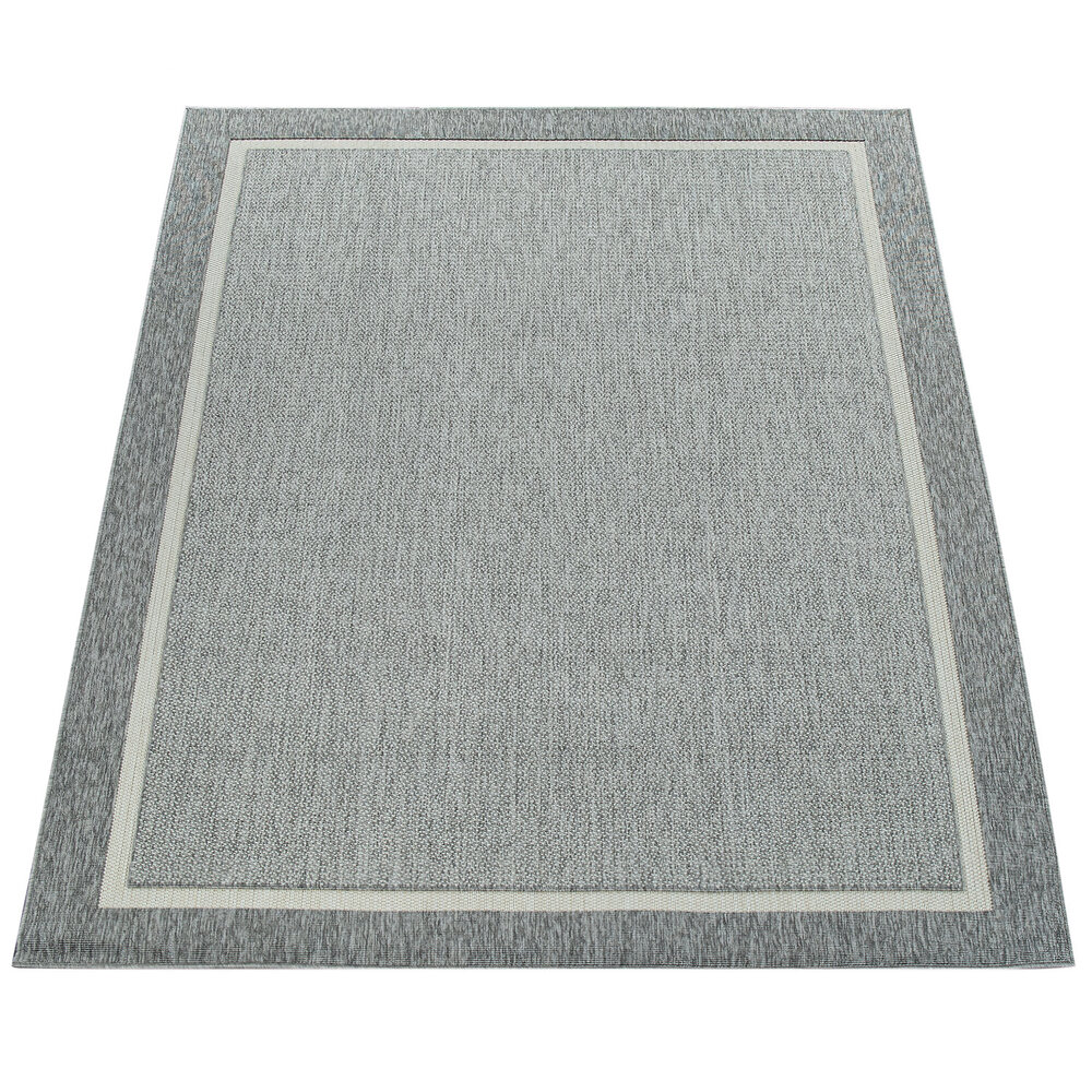 Binnen & Buitenkleed - Vloerkleed Bruliza - Lijstmotief / Kader - Grijs - 200x290 cm Binnen & Buitenkleed - Vloerkleed Bruliza - Lijstmotief / Kader - Grijs - 200x290 cm