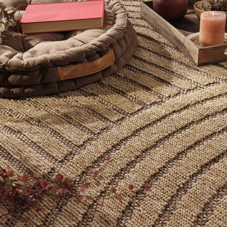 Jute buitenkleed - Colinna Japandi Beige - 120x160 cm