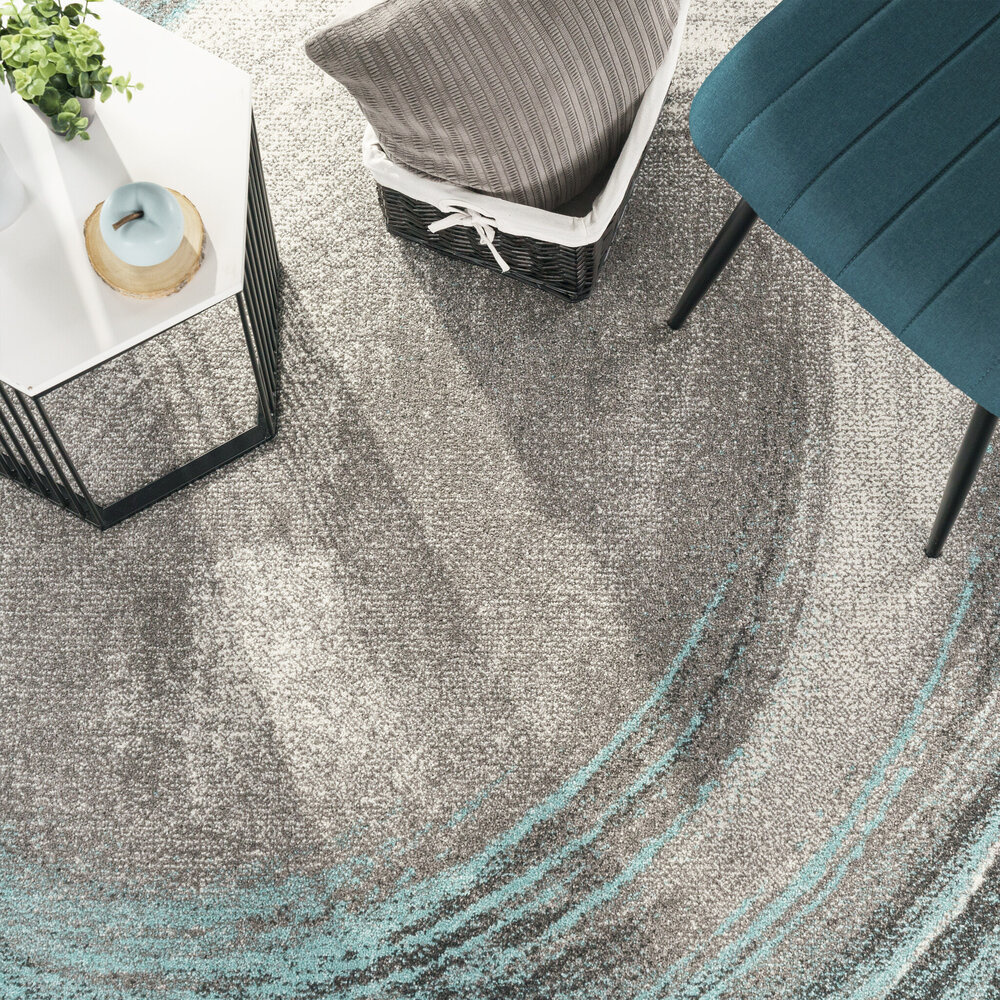 Laagpolig Meriza Vloerkleed - Turquoise - 80x150 cm