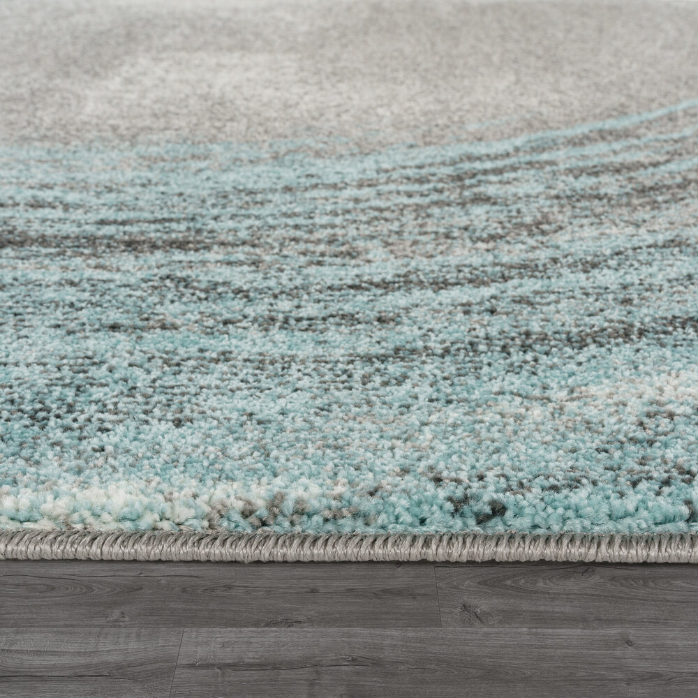 Laagpolig Meriza Vloerkleed - Turquoise - 80x150 cm