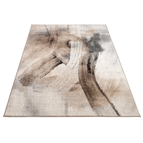 Grafisch vloerkleed - Monira Beige/Taupe/Grijs - 160x220 cm