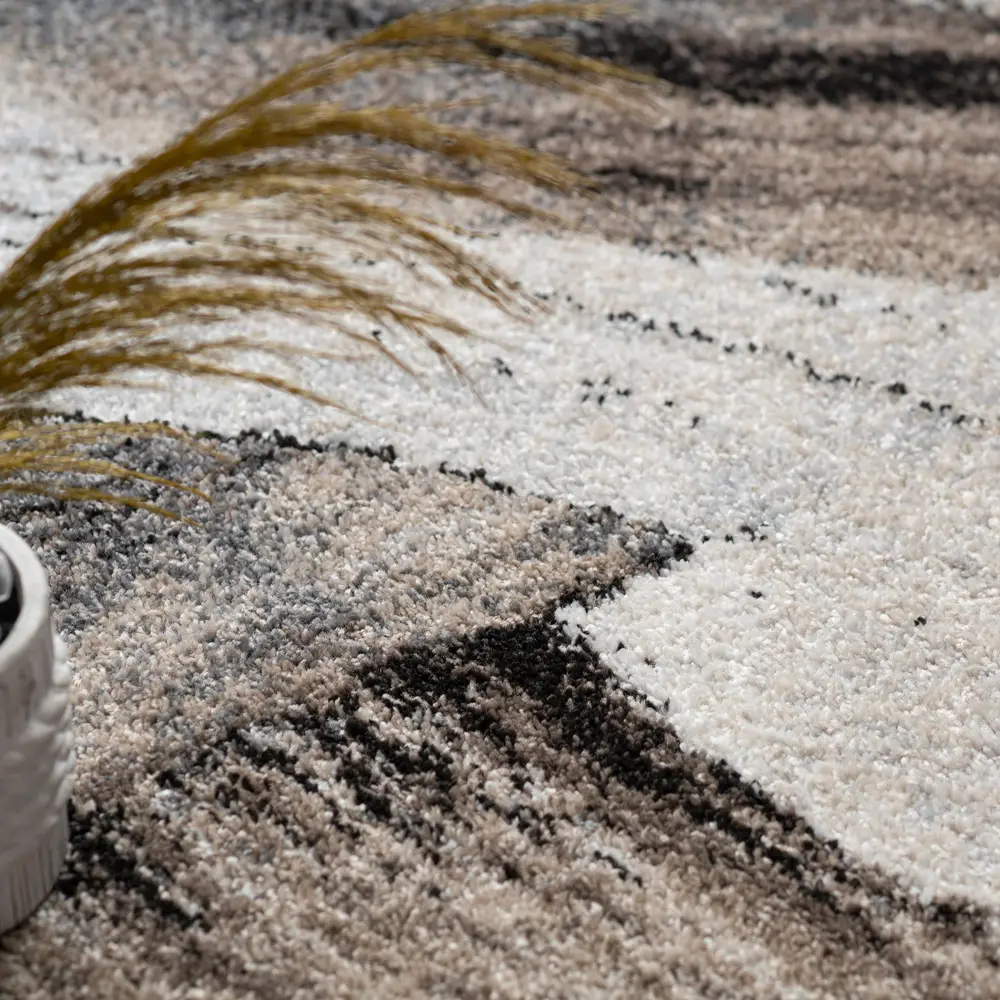 Grafisch vloerkleed - Monira Beige/Taupe/Grijs - 160x220 cm