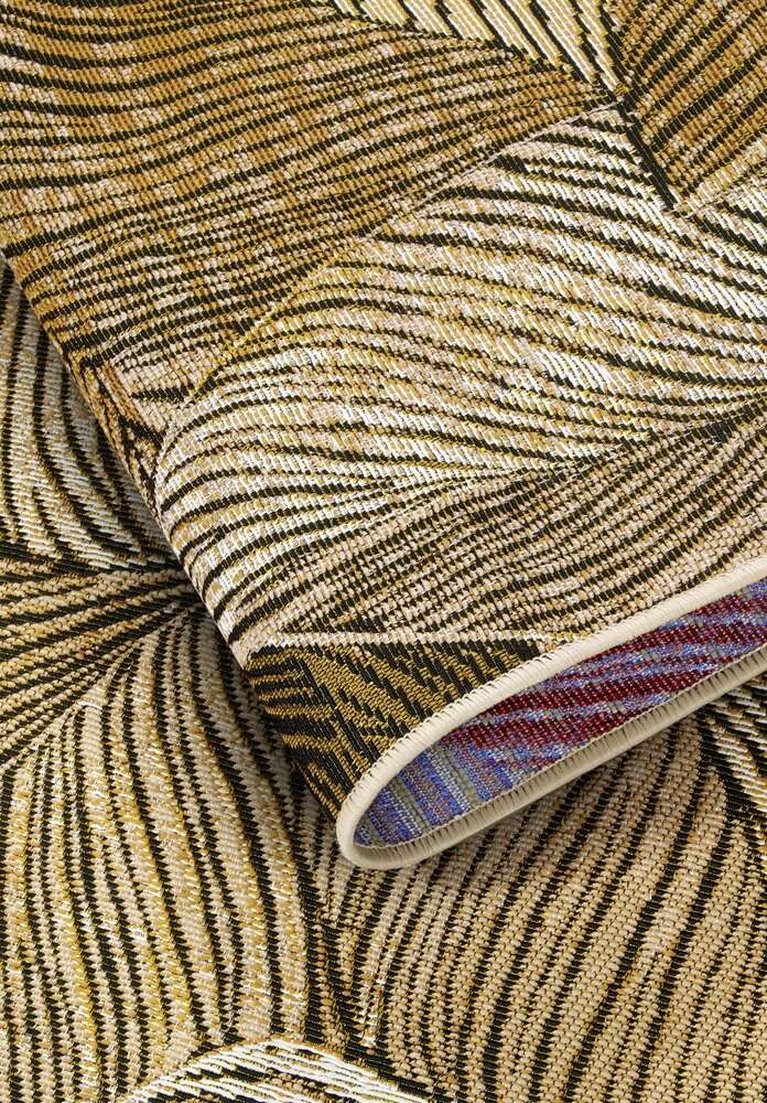 Modern binnen- en buitenkleed - Eugene Goud/Zwart Modern binnen- en buitenkleed - Eugene Goud/Zwart