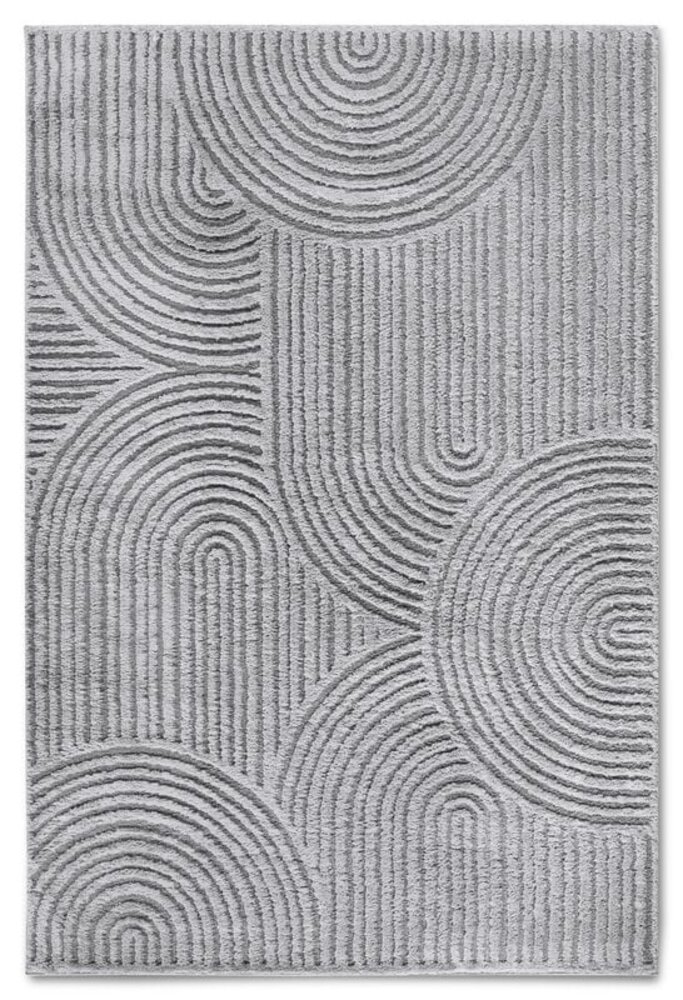 Elle Decoration - Gallery - Laagpolig vloerkleed - Chappe - Lichtgrijs - 80 X 120 CM