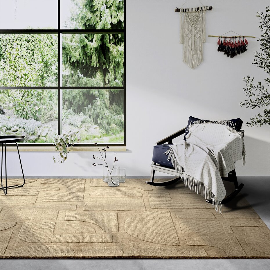 Wollen vloerkleed - Alexis Beige - 80x150 cm