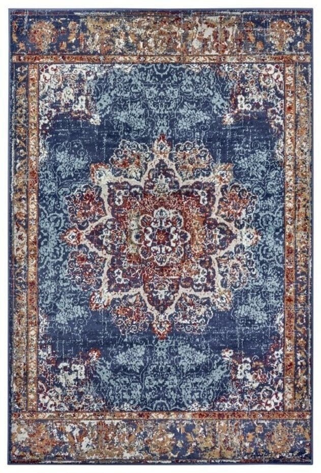 Vintage vloerkleed - Maderno Blauw / Multi - 80 X 120 CM