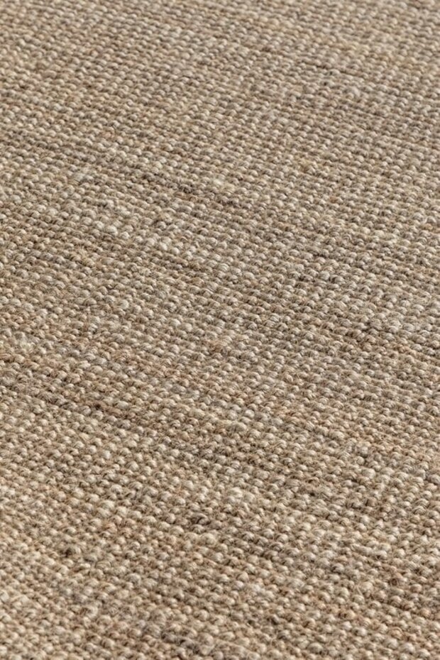Handgeweven Jute vloerkleed - Bouclé Jaipur Taupe - 60 X 90 CM