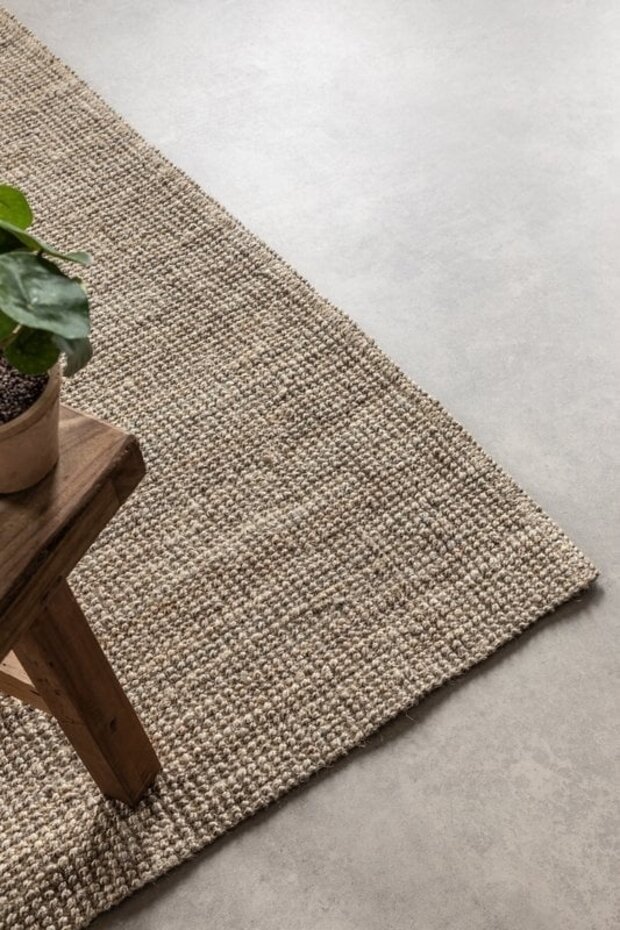 Handgeweven Jute vloerkleed - Bouclé Jaipur Taupe - 60 X 90 CM