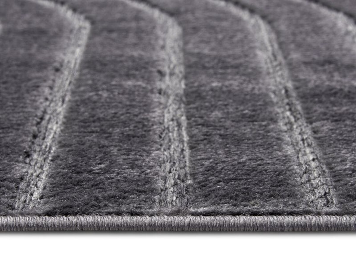 Modern vloerkleed - Iconic Golvend Japandi Grijs - 133 X 190 CM