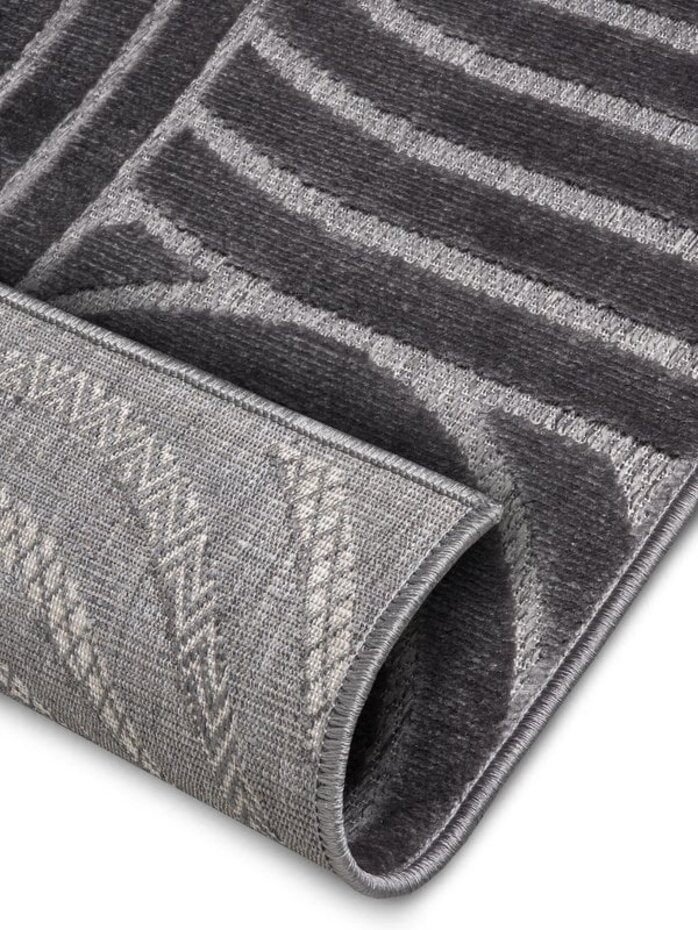 Modern vloerkleed - Iconic Golvend Japandi Grijs - 133 X 190 CM