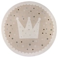 Kindervloerkleed - Adventures Kroon Beige/Crème - Ø 140 CM
