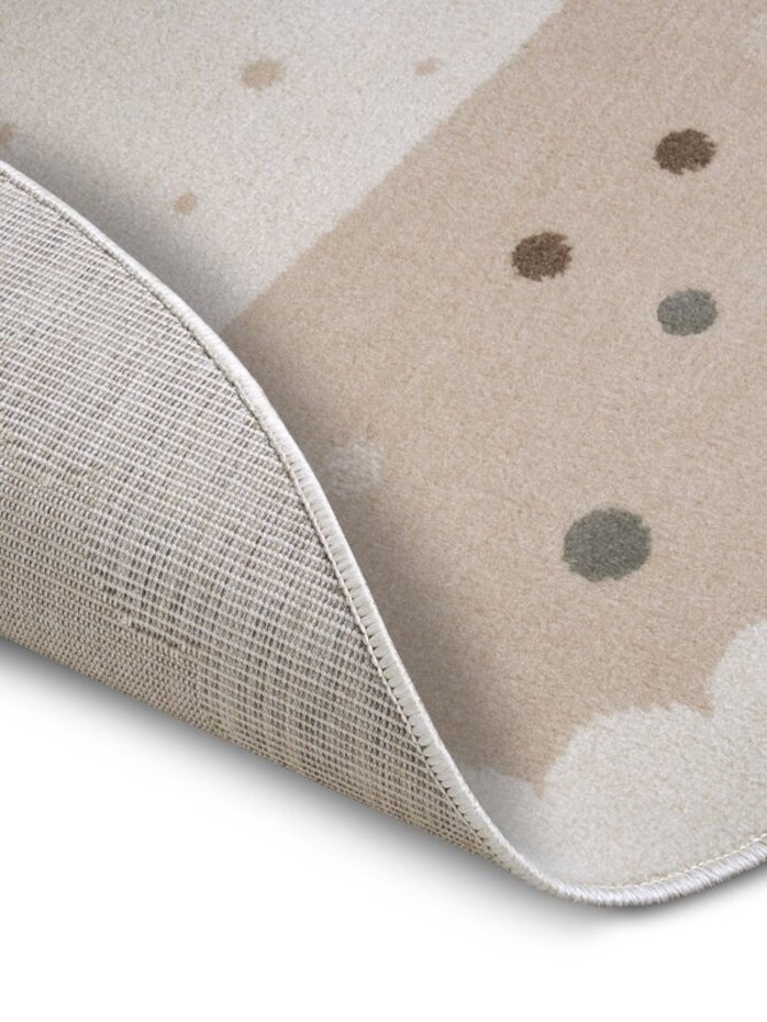 Kindervloerkleed - Adventures Kroon Beige/Crème - Ø 140 CM