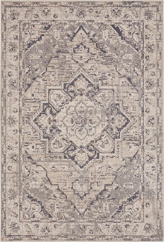 Vintage vloerkleed - Sand Crème / Grijs - 120 X 170 CM Vintage vloerkleed - Sand Crème / Grijs - 120 X 170 CM