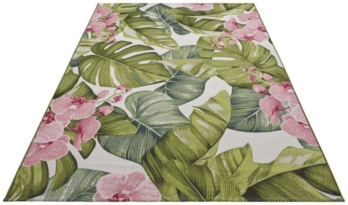 Binnen- En Buitenkleed - Tropical Groen/Roze - 120 X 180 CM