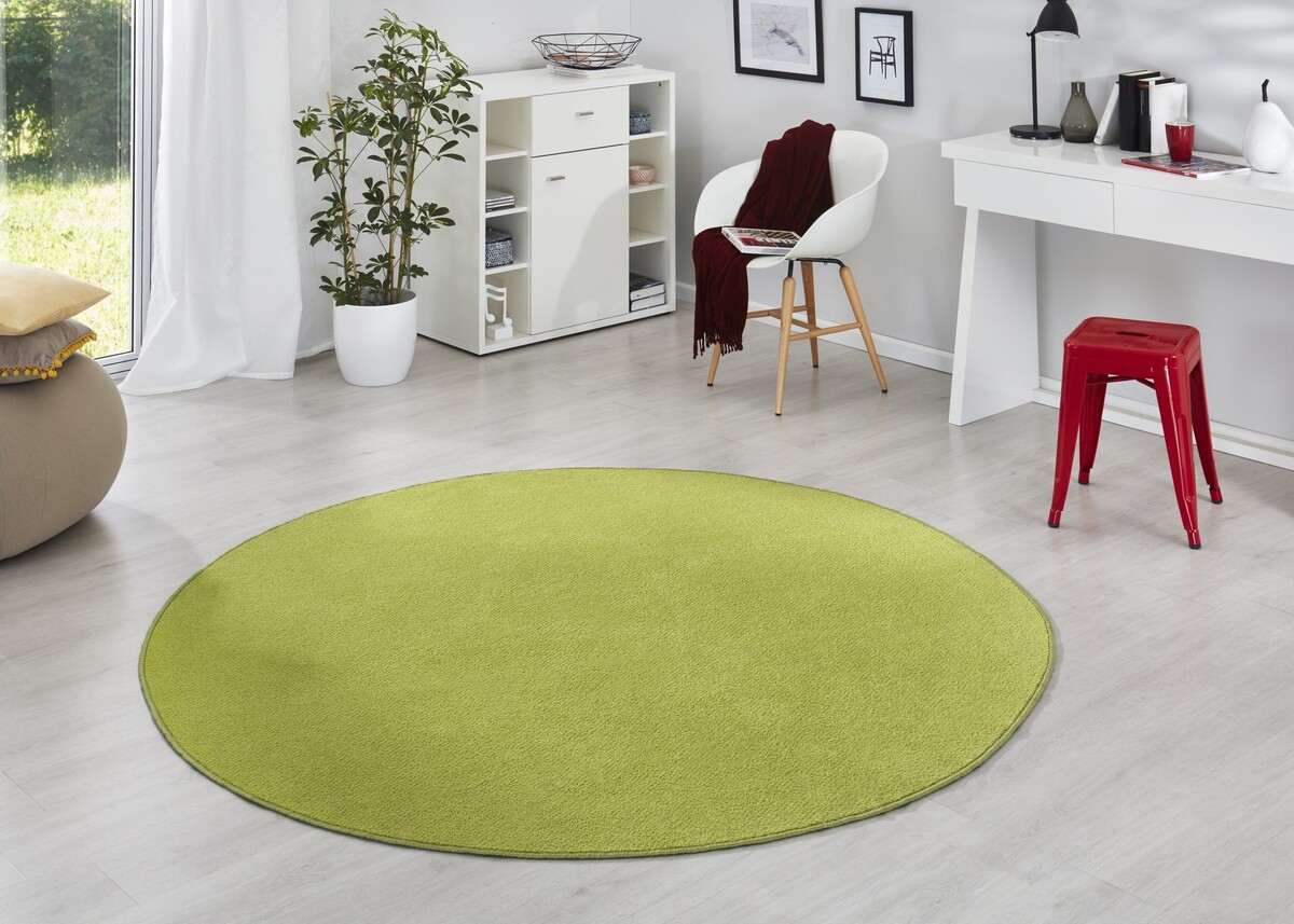 Rond effen vloerkleed - Fancy Groen - Ø 200cm rond Ã˜