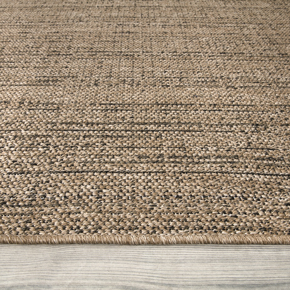 Jute buitenkleed - Aamber Lines Naturel/Zwart - 120x160 cm