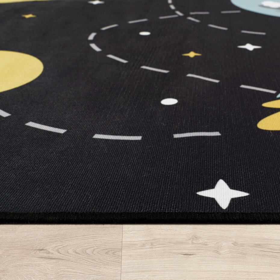 Kindervloerkleed - Binola Astronaut Zwart - 120x160 cm
