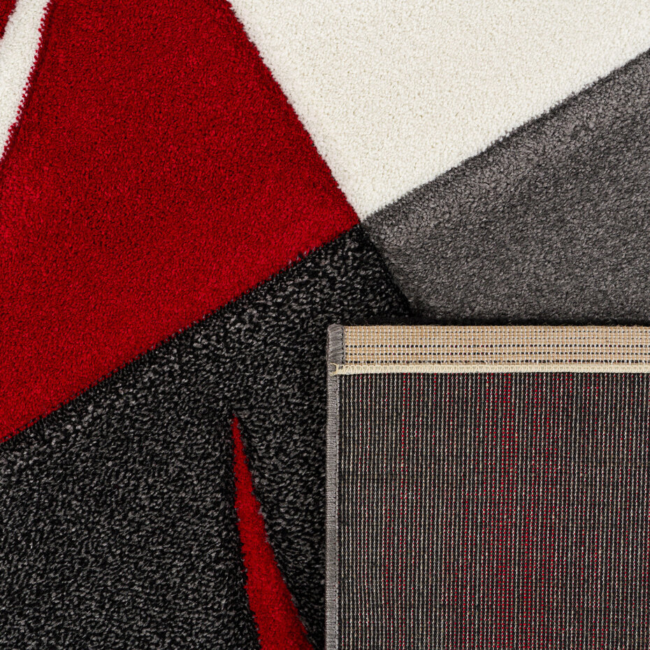 Modern vloerkleed - Diamesa Geblokt Rood - 160x230 cm