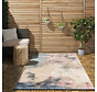 Abstract buitenkleed - Torana Beige/Roze/Blauw - 80x150 cm